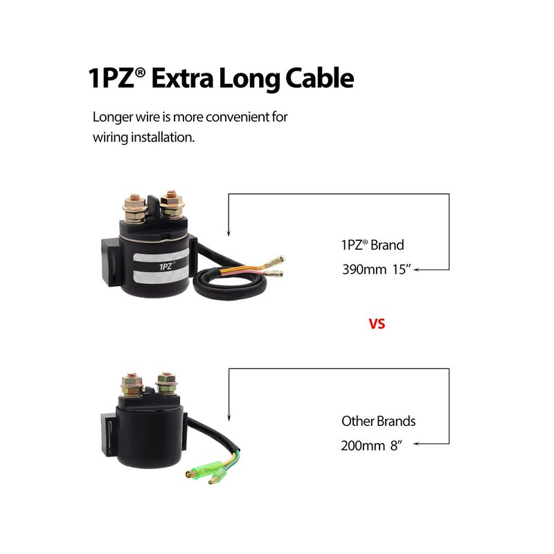 1PZ H25-S01 Premium Starter Solenoid Relay Replacement for Honda TRX250EX TRX 250 EX Sportrax 2002 2003 2004 2005 2006 2007 2008 2009 2011 2012 2013 2014 2016 2017 2018 2019 2020 - Image 4